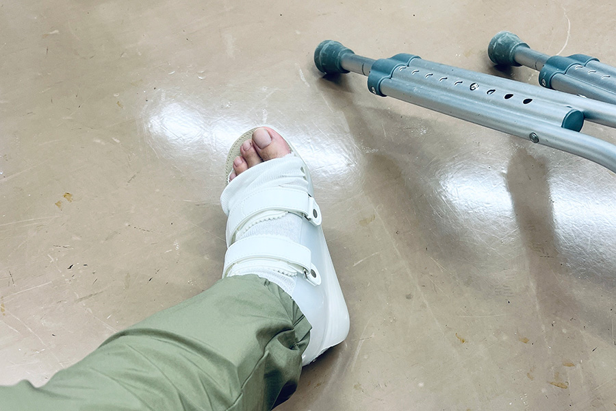 断裂から26日目(通院4回目)